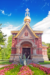 Die Russische Kapelle im Kurpark von Bad Homburg vor der Höhe