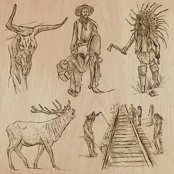 Wild West - Hand drawn vector pack
