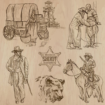 Wild West - Hand drawn vector pack