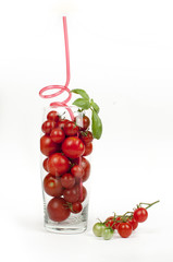 red tomato cocktail with basil