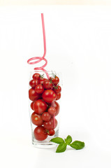 red tomato cocktail with basil