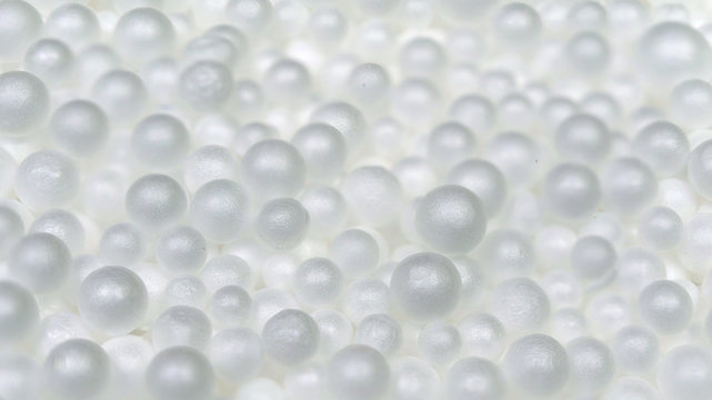 White styrofoam ball/White styrofoam ball on white macro © spoilergen