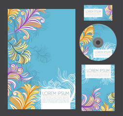 Beautiful corporate identity with feathers.