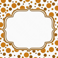 Orange and White Polka Dot Frame Background