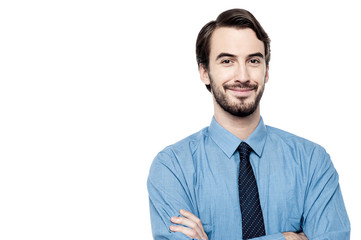 Confident male business executive