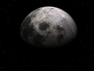 Moon on a black background, high resolution.Elements of this image furnished by NASA
