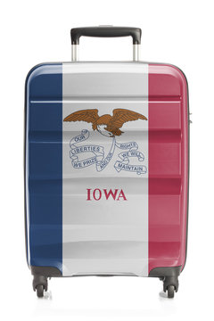 Suitcase with US state flag series - Iowa