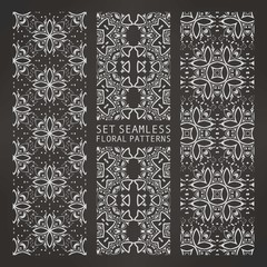 Set of Arabic seamless patterns, vector.