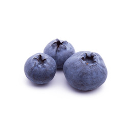 Blueberries on white background