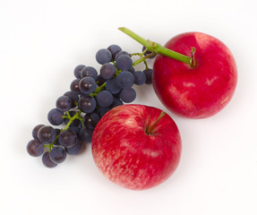 grapes and apples