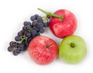 grapes and apples