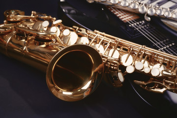 Musical instruments, closeup
