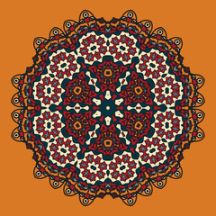 Stylized Oriental Mandala Design for Flayer, Invitation