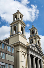Fototapeta premium Temple in Amsterdam on a sunny day. Amsterdam - capital and largest city of the Netherlands.