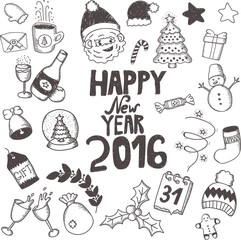 Christmas hand drawn