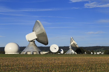 A satellite dish in Bavaria Germany