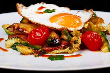 Warm Salad with Fried Egg