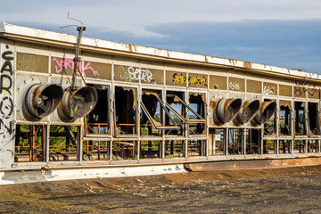 Lüfter auf dem Dach einer Alten DDR Fabrik