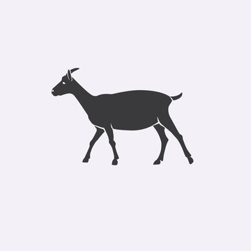 Goat silhouette - symbol vector illustration, goat icon