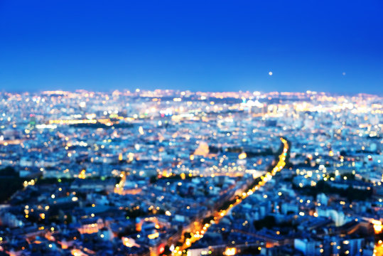 Fototapeta bokeh in Paris, France,