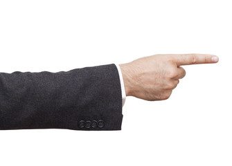 Hand shows direction