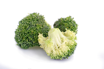 Fresh broccoli isolated on white