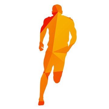 Abstract orange geometrical sprinter