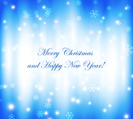 Christmas and New Year greeting card. Vector illustration