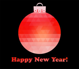 Christmas and New Year greeting card. Vector illustration