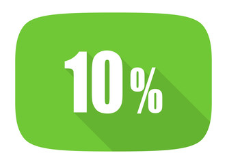 10 percent flat design modern icon