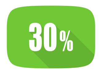 30 percent flat design modern icon
