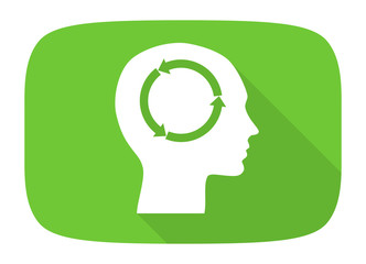 head flat design modern icon