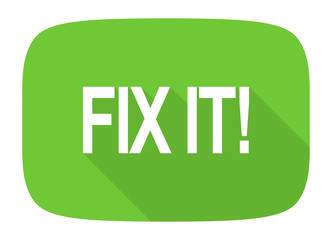 fix it flat design modern icon