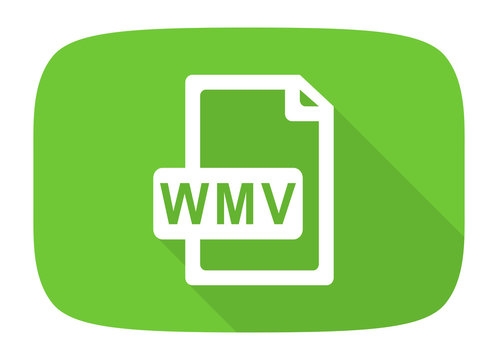 wmv file flat design modern icon