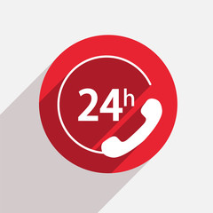 Vector modern support red circle icon