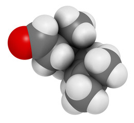 Citronellal citronella oil molecule. Used in insect repellents.