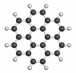 Coronene polyaromatic hydrocarbon (PAH) molecule. 