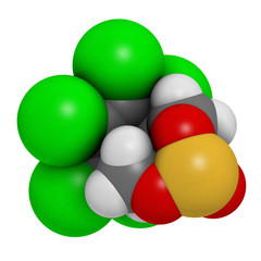 Endosulfan insecticide molecule. 