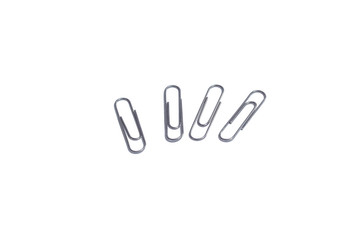 Paperclips on white issolated background