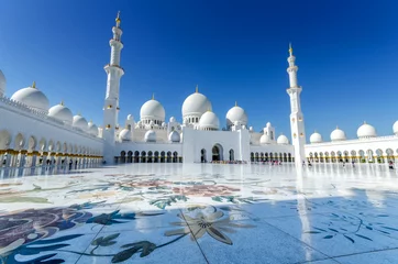 Foto op Plexiglas Sjeik Zayed-moskee in Abu Dhabi © kstepien