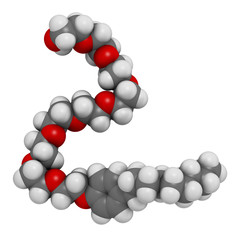 Nonoxynol-9 spermicide molecule. 