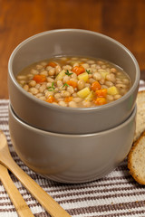Vegetable Soup. Selective focus.