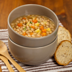 Vegetable Soup. Selective focus.