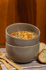 Vegetable Soup. Selective focus.