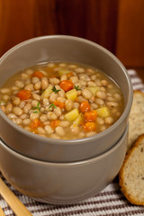 Vegetable Soup. Selective focus.