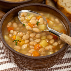 Vegetable Soup. Selective focus.