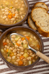 Vegetable Soup. Selective focus.