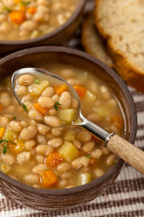 Vegetable Soup. Selective focus.