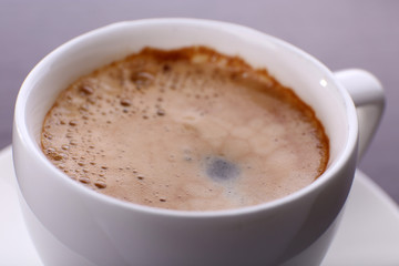 Cup of coffee close up