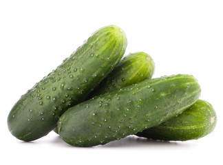Cucumber vegetable  isolated on white background cutout